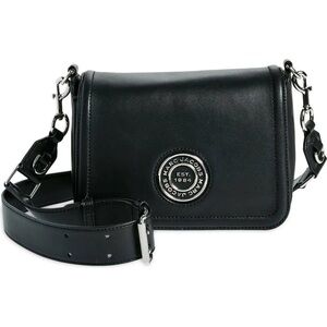 Marc Jacobs Black Insignia Logo H901L01RE21 Full Flap Leather Crossbody Bag